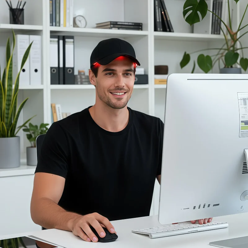 

Лазерная шапочка для роста волос с 96 диодами, 650 нм, терапия красным светом против выпадения волос для восстановления роста и стимуляции фолікула