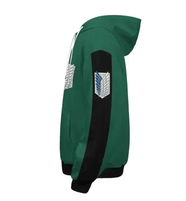 Bandai Attack on Titan 3D-print Anime Hoodie – Suitable for Cosplay, Casual Street Style, Harajuku, and Y2K Fashion.