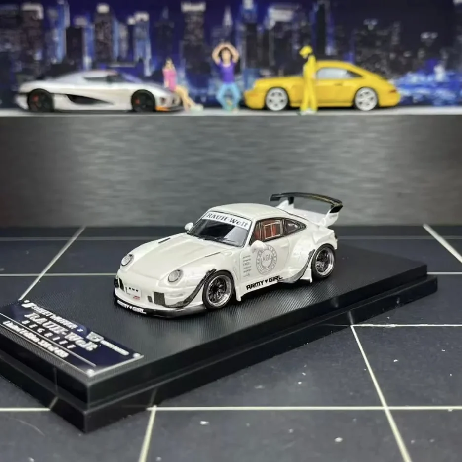 ダイキャスト-sw-1-64-スケールポルシェ-911-rwb-993-合金限定版車モデルグッズおもちゃギフトお土産ディスプレイ飾り