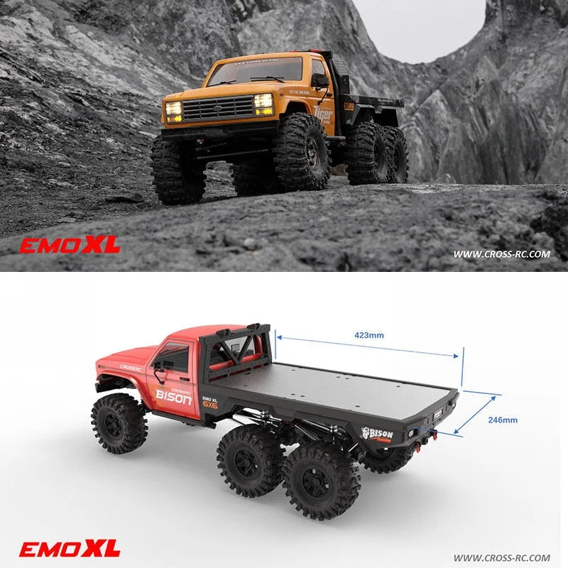 Crorc Emo Xl Big Bison 1/8 6x6 Drive Rc Car Simulation Remote Control Electric Climbing Off-Road Vehicle Model Boy Toy Gift - view 2