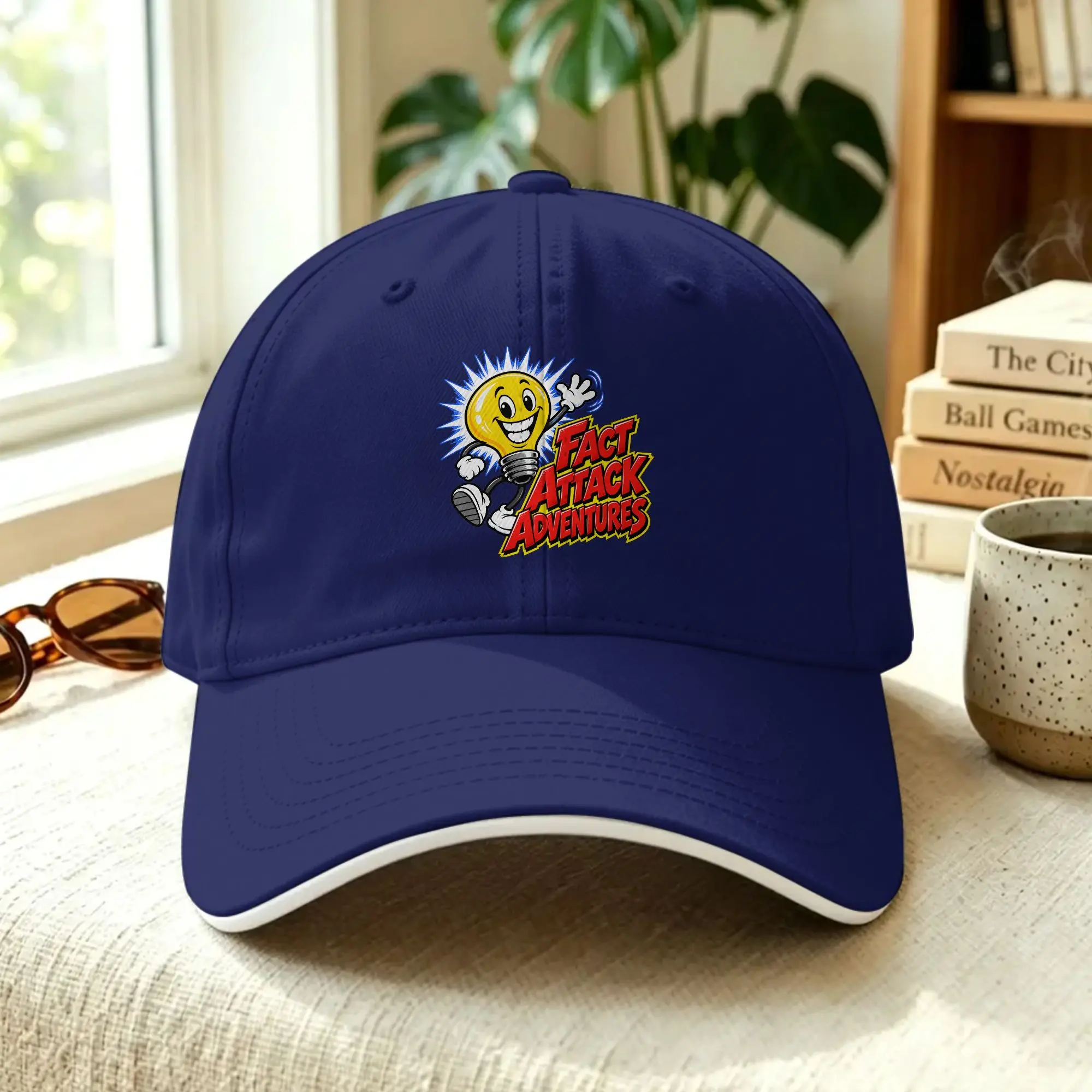Summer Casual Baseball Cap Light Bulb Fact Attack Adventures Fishing Hip Hop Hats For Men Women Sun Visor  Fashion Baseball Caps