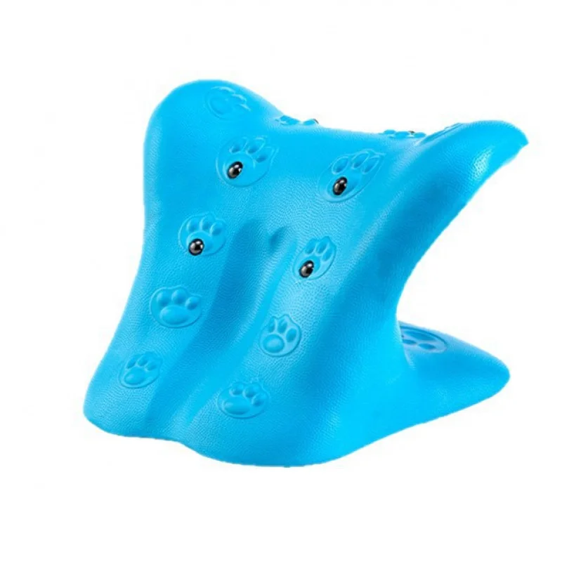 Changfeng مدلك عنق الرحم للاستخدام المنزلي وسادة تدليك الجر على شكل حرف C للخصر والظهر