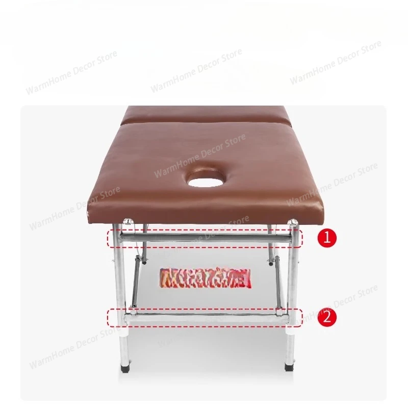 

Lash Lift Massage Tables Portable Beauty Head Spa Iron Massage Tables Knead PU Leather Salon Furniture Массажный Стол MHAMC