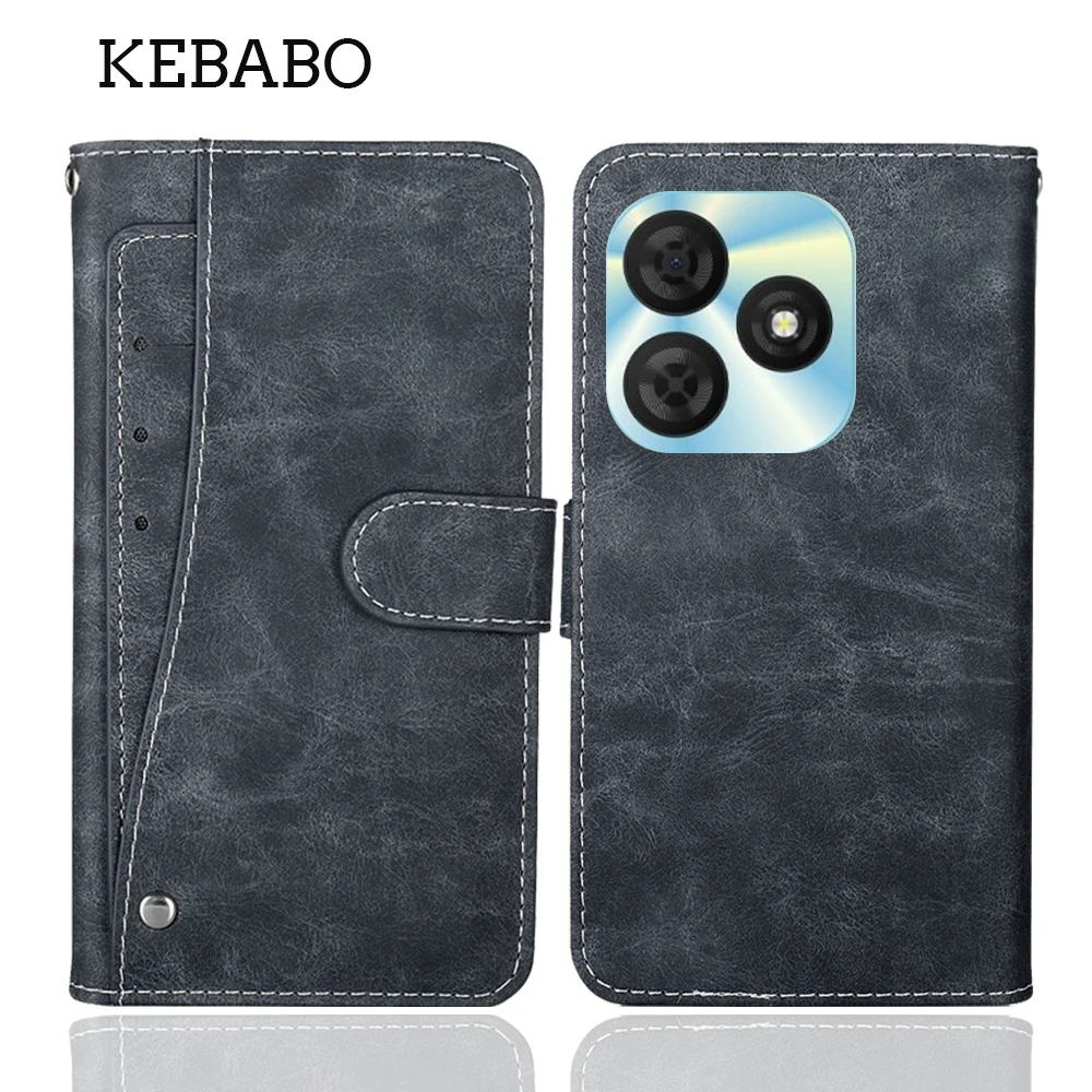 Capa Carteira de Couro BLU Bold K22 6.7" Estilo Livro Vintage Luxuosa e Protetora Personalizável para Celular