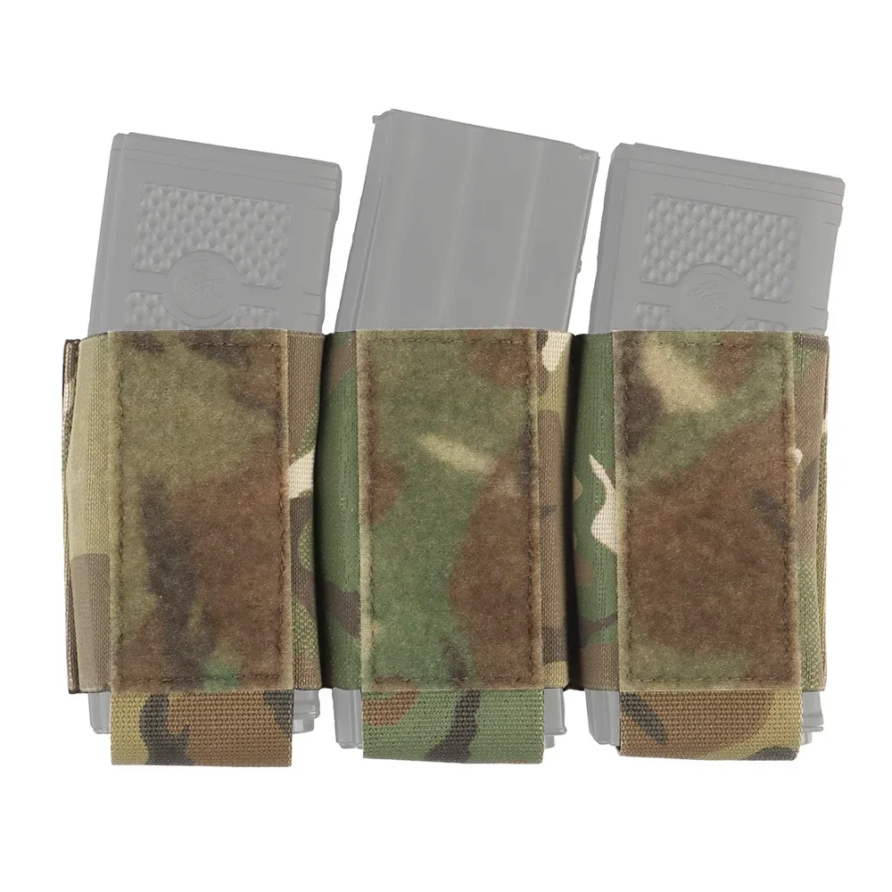 Camo 5.56/7.62 Triple Mag Pouch Elastic Hook and Loop Tactical Triple Magazine Pouch