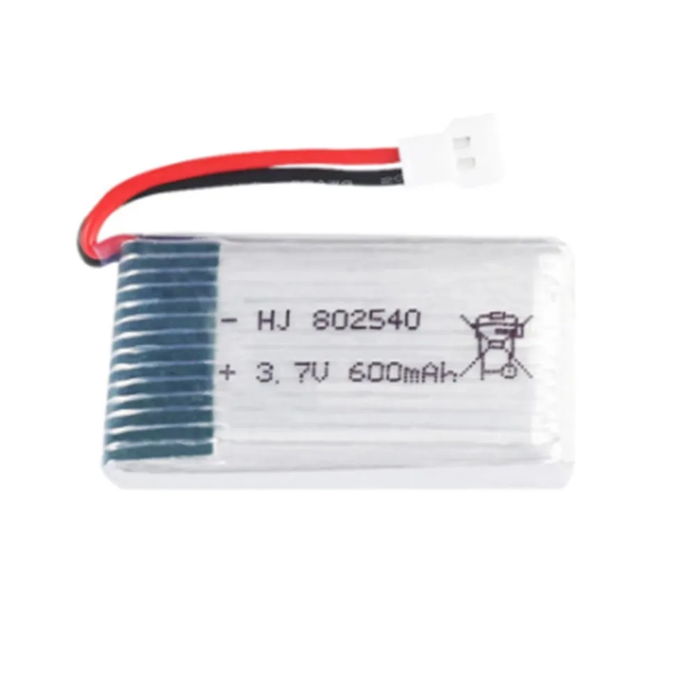 3.7V 600mAh Lipo Battery+6 in 1 charger For SYMA X5C X5C-1 X5 H5C X5SW X6SW H9D H5C Drone 802540 3.7V Lipo Rechargeable Battery