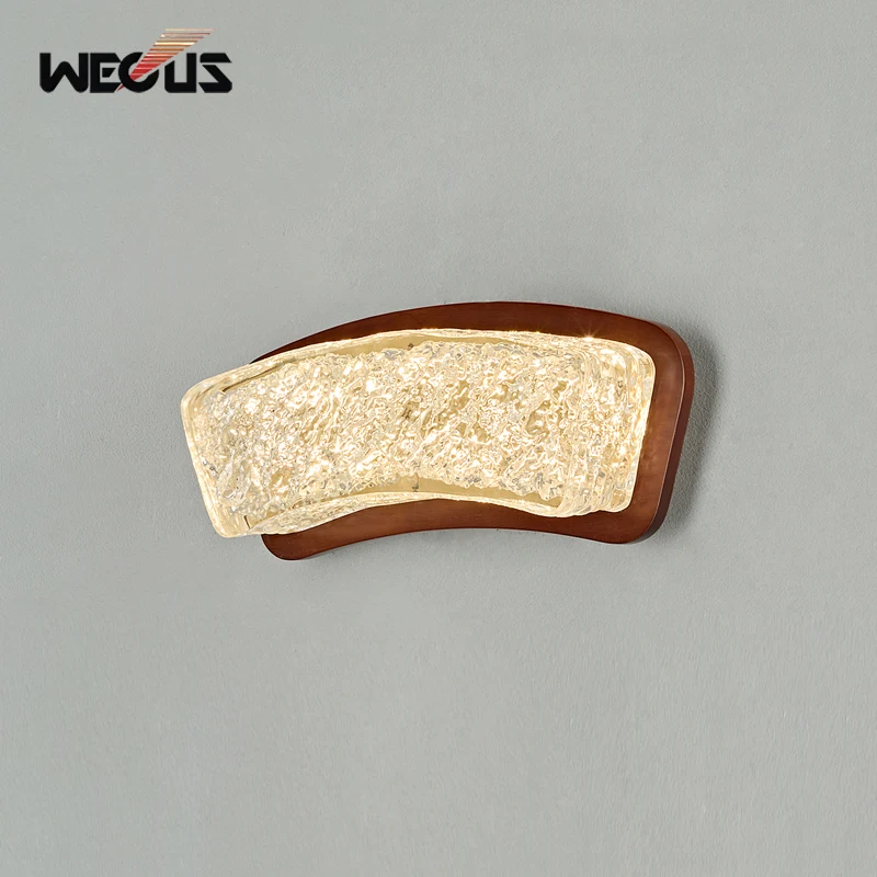 

Solid Wood Italian Minimalist Wall Lamp Modern Sleek Luxury Bedroom Bedside Living Room Accent Wall Decor Light