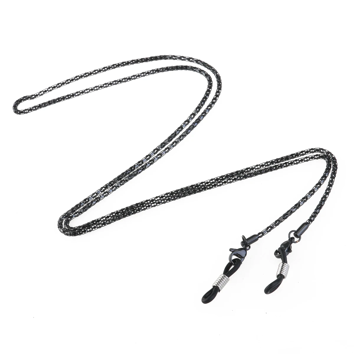 

Adjustable Stainless Steel Snake Eyeglass Holder Sunglasses Chain Neck Strap Black Color Retro Glasses Chain For Women Men