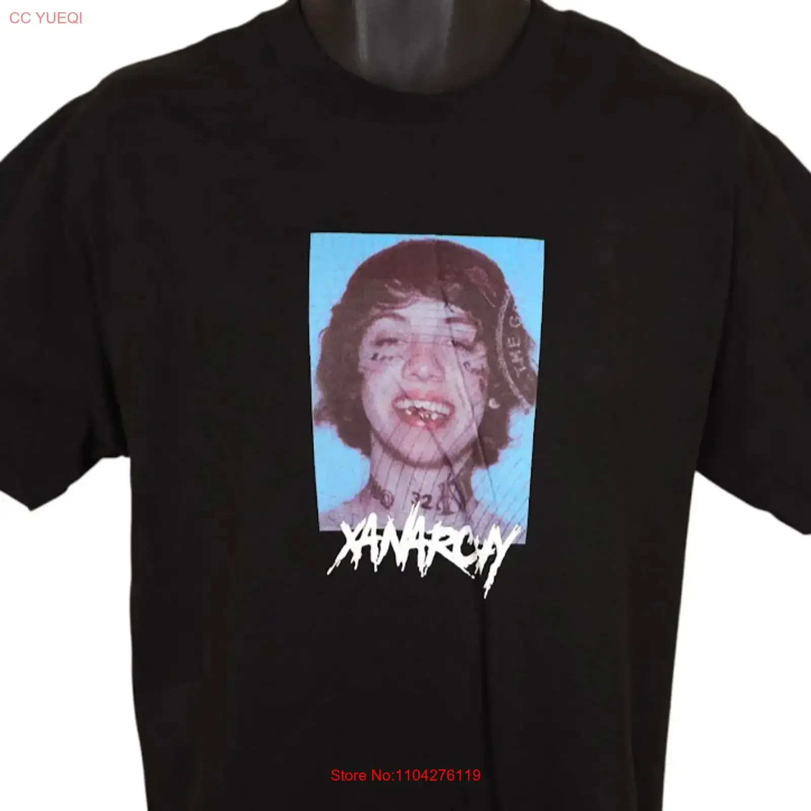 Lil Xan T Shirt Mens Size Medium Black 2018 Total Xanarchy Tour Rap Hip Hop vintage Washed Versatile Stylish graphic homme