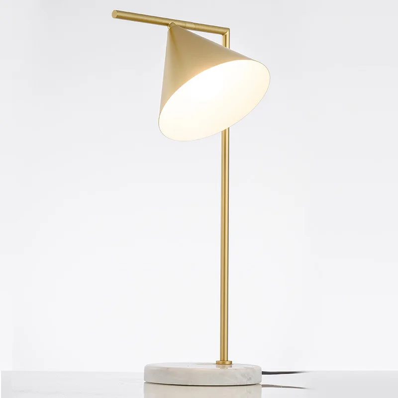 

Modern minimalist designer creative hardware living room bedroom bedside marble base decoration study office desk lamp
