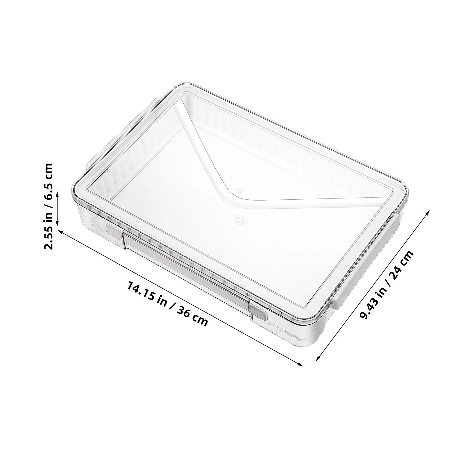 Large Capacity Transparent File Box Plastic Document Storage Organizer Magazine Portable Storage Box Document Case