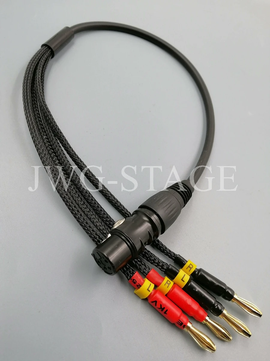 REAN 4 Pro Four Core Audio Signal Line Male To Female Signal XLR Balance Line Connect the adapter cable to the headphone