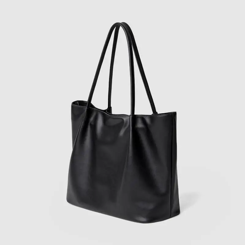 

Light Luxury Fashion New Pleated Single Shoulder Women's Bag Horizontal Square Large Capacity Casual Simple Tote Bag For Women