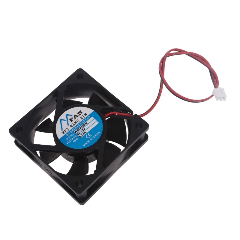 

4500RPM CPU Cooling Fan 6020 0.2A 60mm for DC Brushless Sleeve Bearing Temperature Control Server Cooler Fans 2Pin