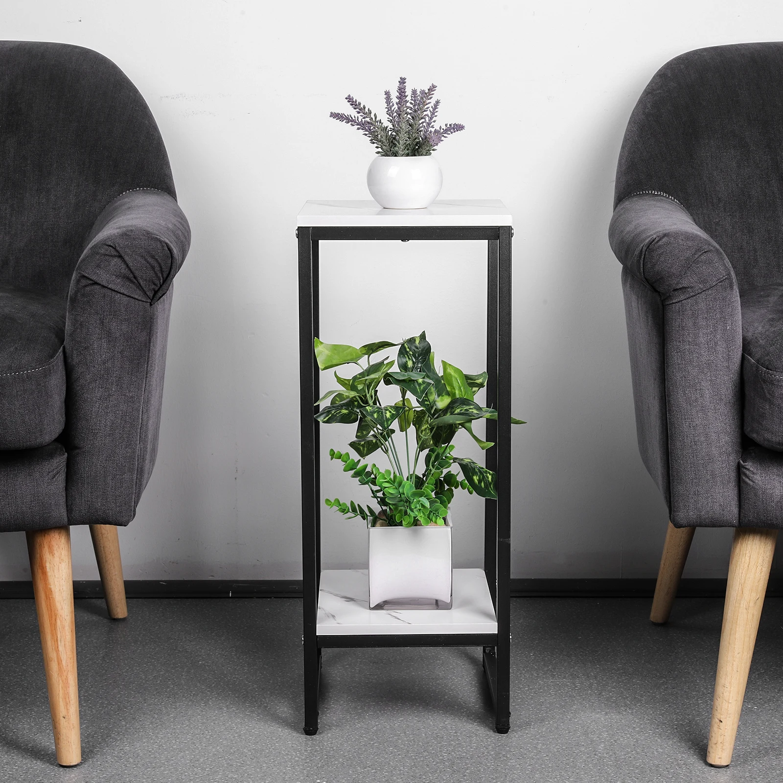 

Двухуровневая водонепроницаемая подставка для комнатных растений, стойка для цветочных горшков, держатель для кашпо для дома, балкона, сада, прихожей