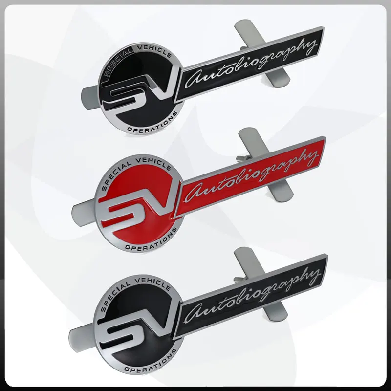 For Land Rover Discovery Evoque Defender Velar Range Rover SVR Emblem Large/Small Metal Car Sticker Grille Badge Decal