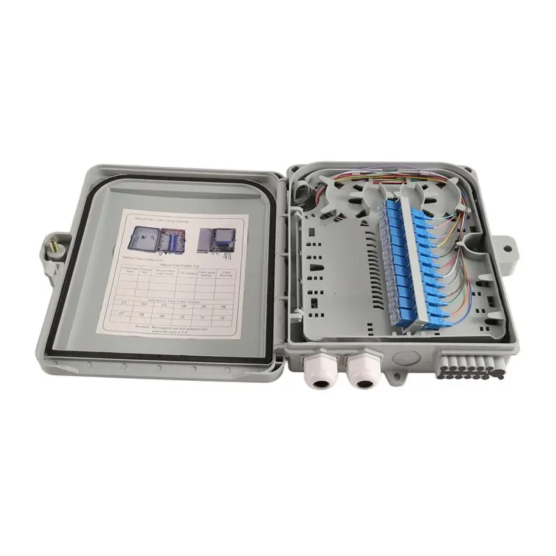SC Single Mode Fiber Optic Distribution Box Termination 12 Core FTTH Full With Pigtail