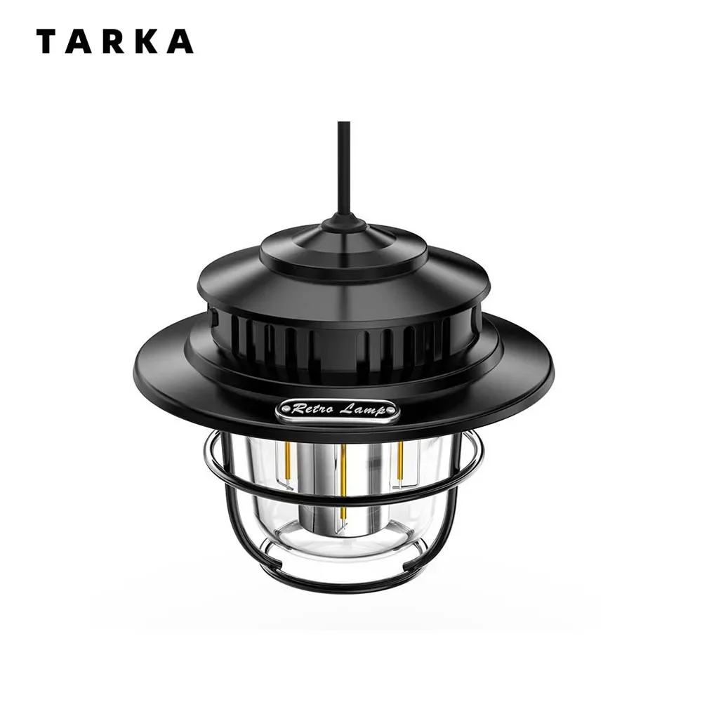 TARKA Retro Camping Lantern Portable Waterproof Emergency Light Multi Gear Dimming Hiking Climbing Tent Lamp Outdoor Supplies