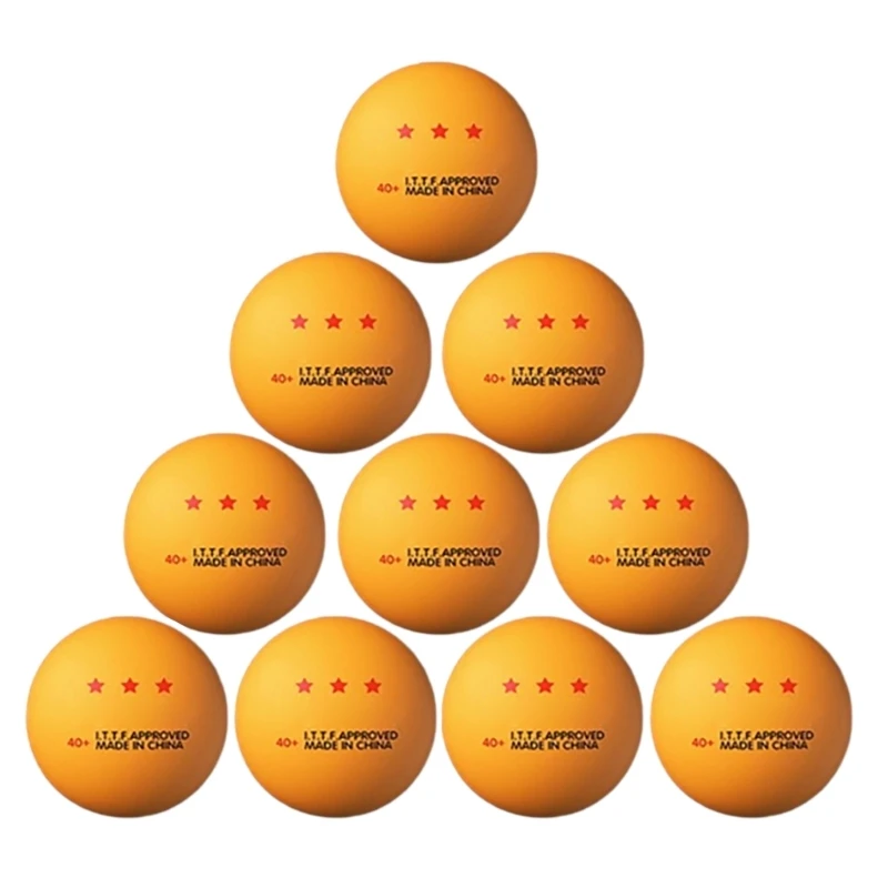 10 Pcs Table Tennis Replacement Pingpong 3-Star Standard Table Tennis for Indoor/Outdoor Pingpong Table