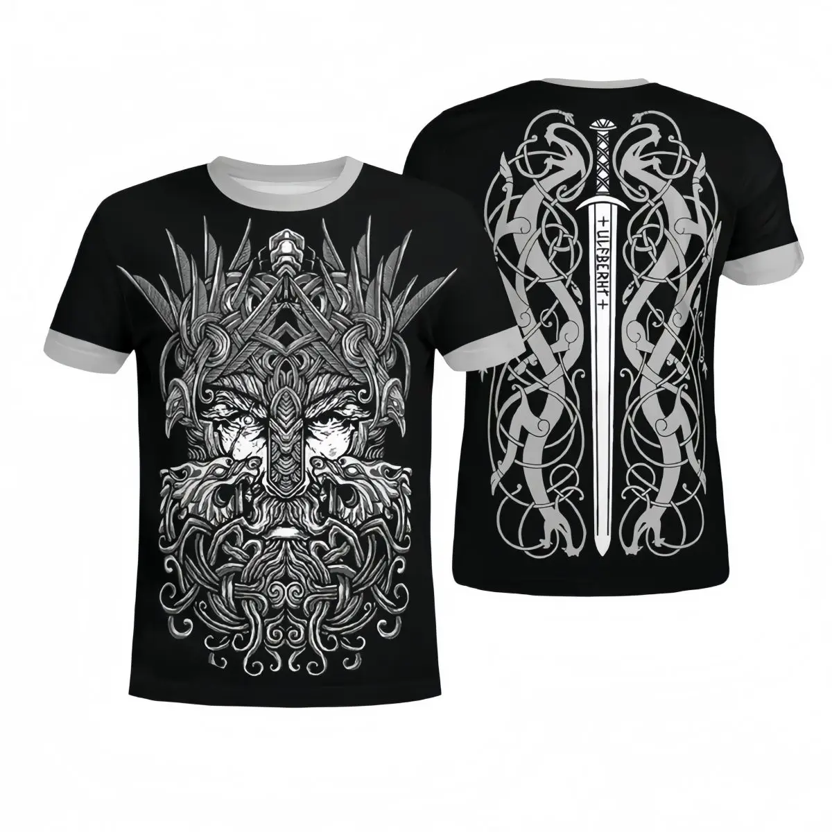 

2025 Fashion New Viking Graphic 3D Printing Polyester T Shirts For Men Street Harajuku Tee Tops Casual Breathable O-neck T-shirt