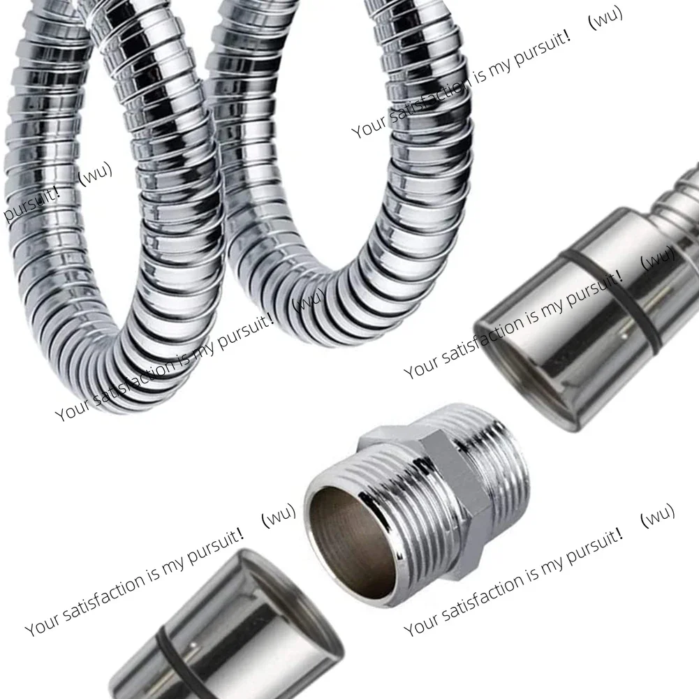 G1/2 Chrome Brass Extended Fittings, Shower Connectors, For Extra Long Hoses, Bathroom Accessories