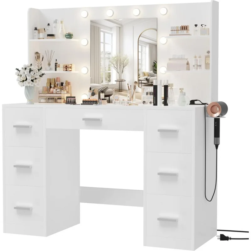 Board-style Furniture Foreign Trade Cross-border Multi-function Bedroom Makeup Table Modern Simple Design MDF