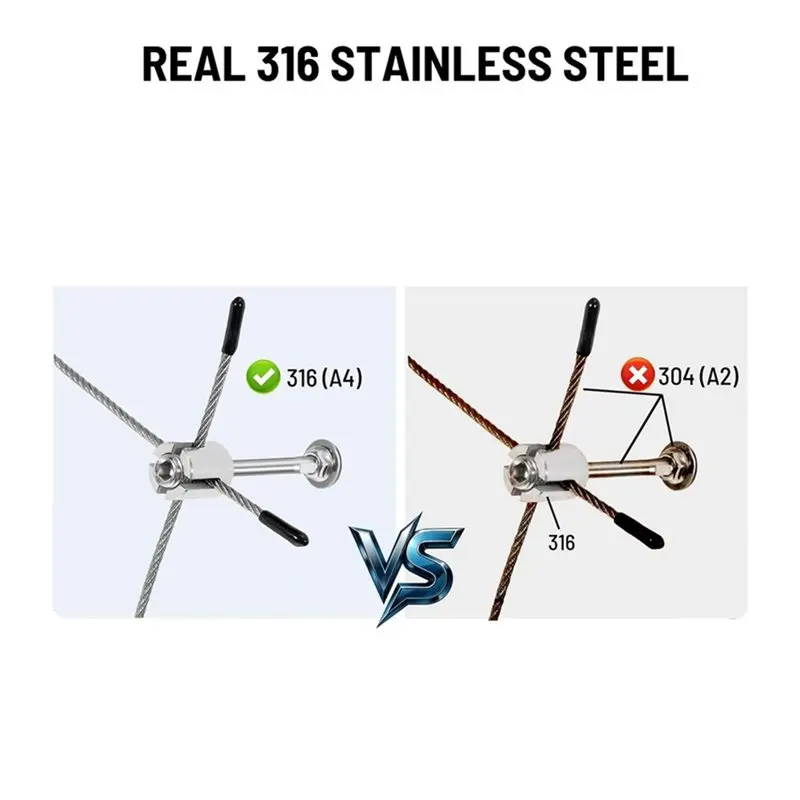 [NEW!A08R】 Wire Trellis Kit For Climbing Plants, 20-Set Outdoor Wall Support With 5/64