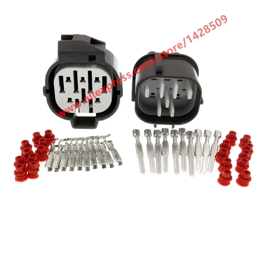 1 Set 10 Pin  DC Integra Chassis Waterproof Automotive Wire Connector 6189-0135 6181-0076