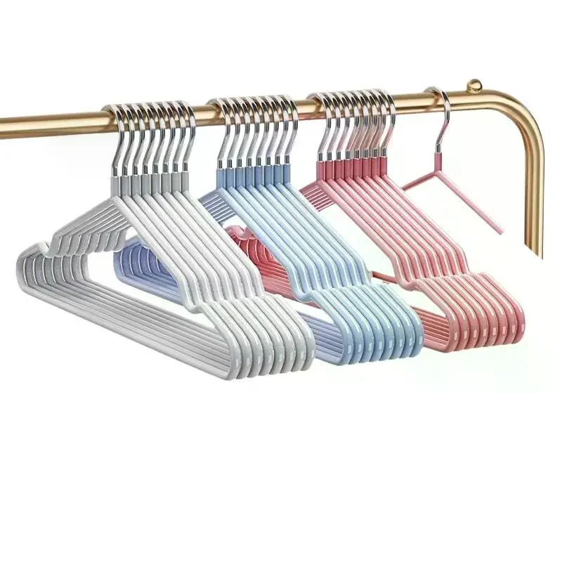 3 Pack Traceless No-slip Metal Clothes Hangers Sturdy Durable Clothing Racks for Closet Wardrobe Organization Laundry Home Use