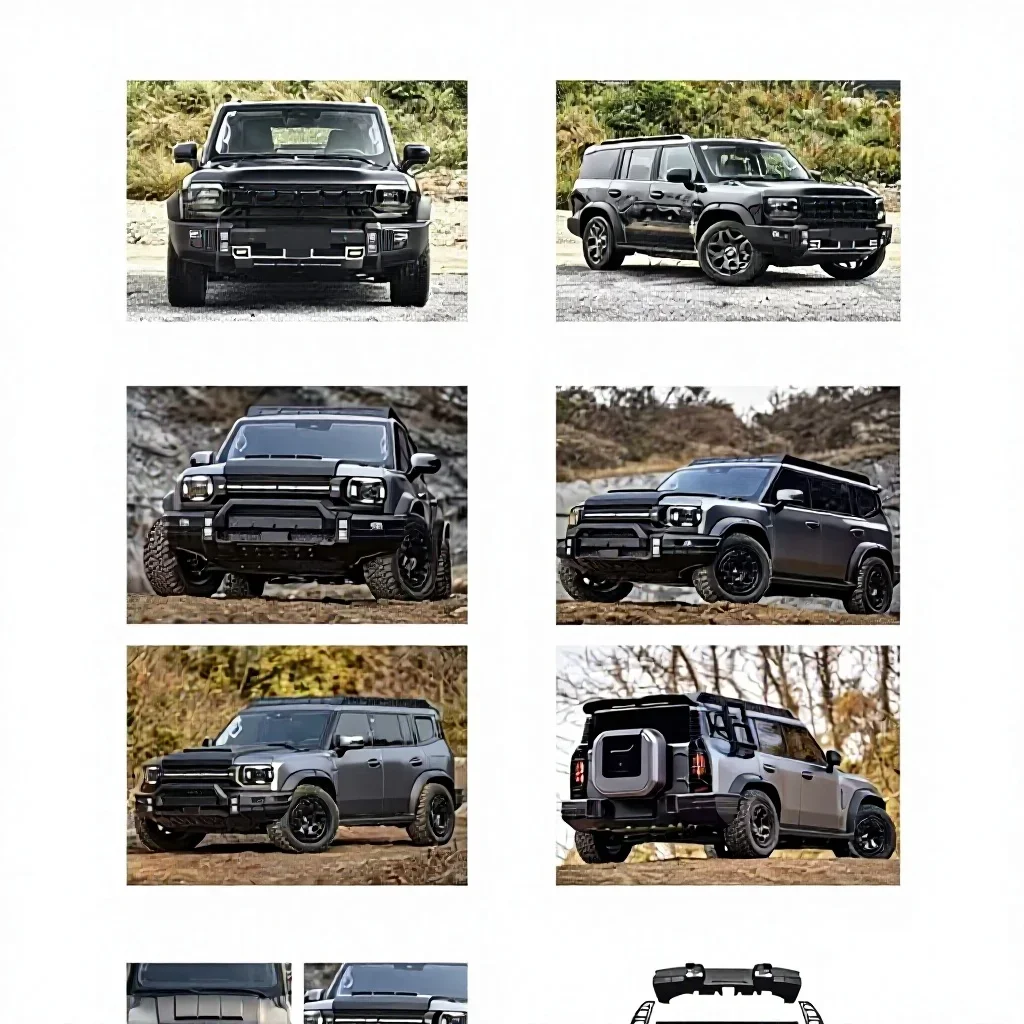 Jetour T2 Car Facelift Body Kit Front & Rear Bumper Fender Flare Grille Mars Explorer Style Plastic New Condition Included Clips