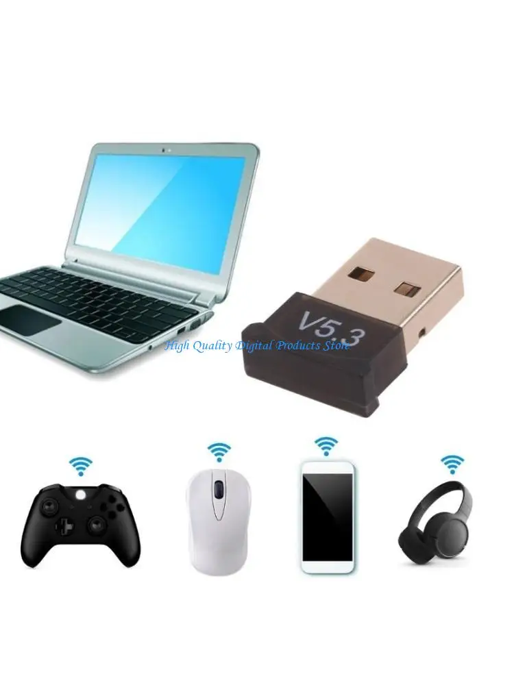 U2JE Bluetooth-kompatibler 5.3 Musikempfänger USB Jacks Musik-Dongle-Adapter für PC