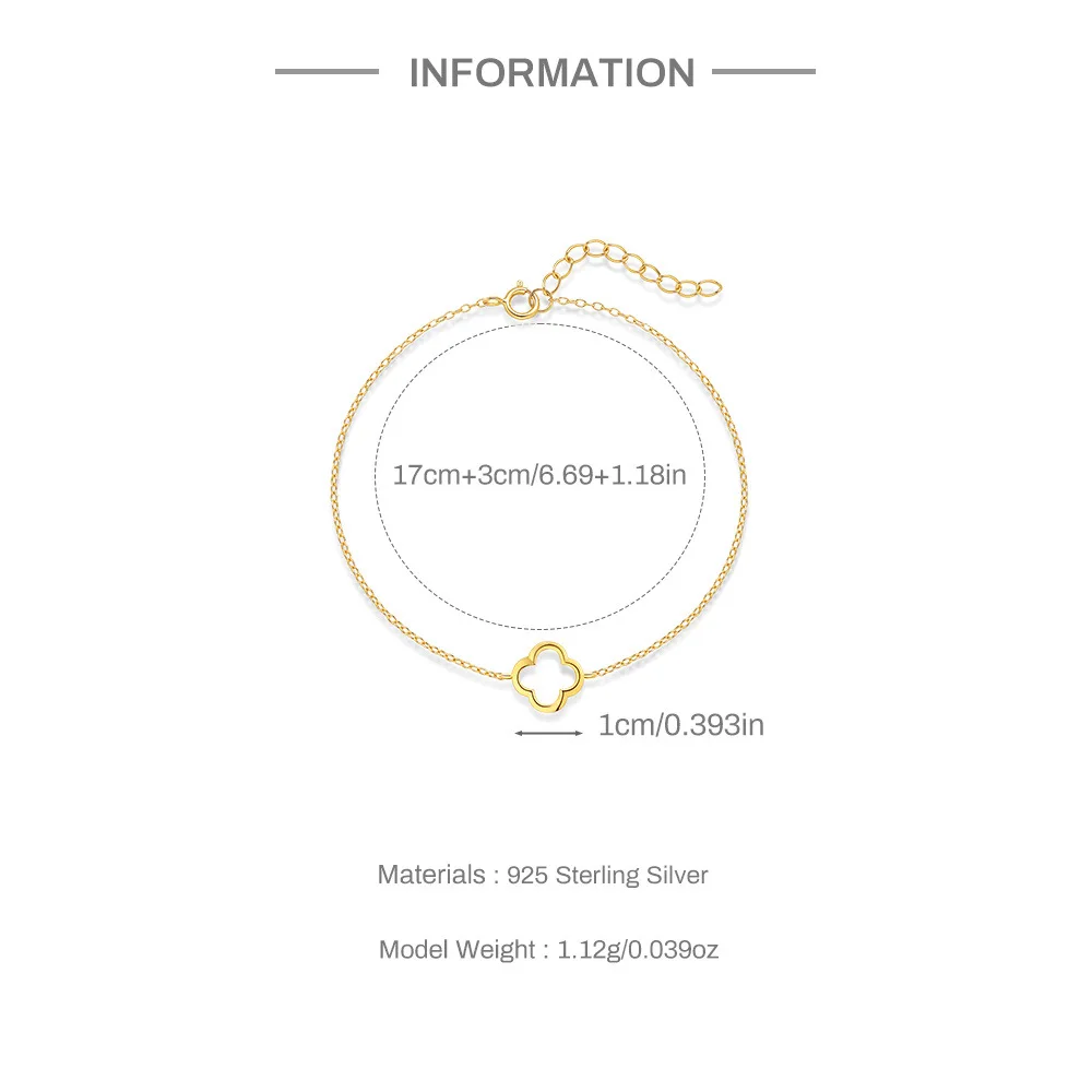 Pure Yellow Gold Bracelets for Women Simple Style Round Hollowed Out Christmas Gifts Jewelry Never Fade