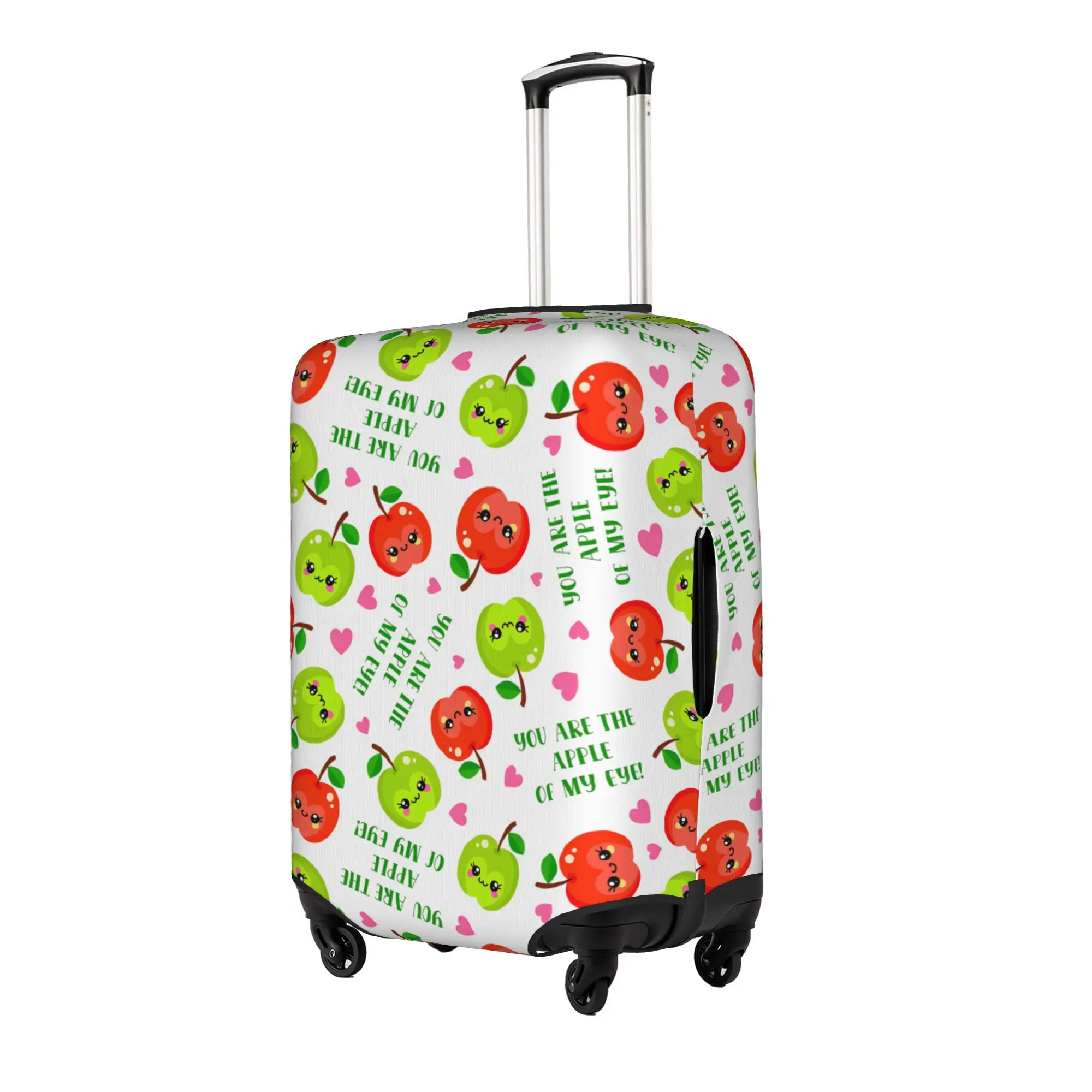 Kawaii Apple Cute Faces  Luggage Cover Fashion Seamless Pattern Suitcase Protector Covers Suit For 18-32 inch