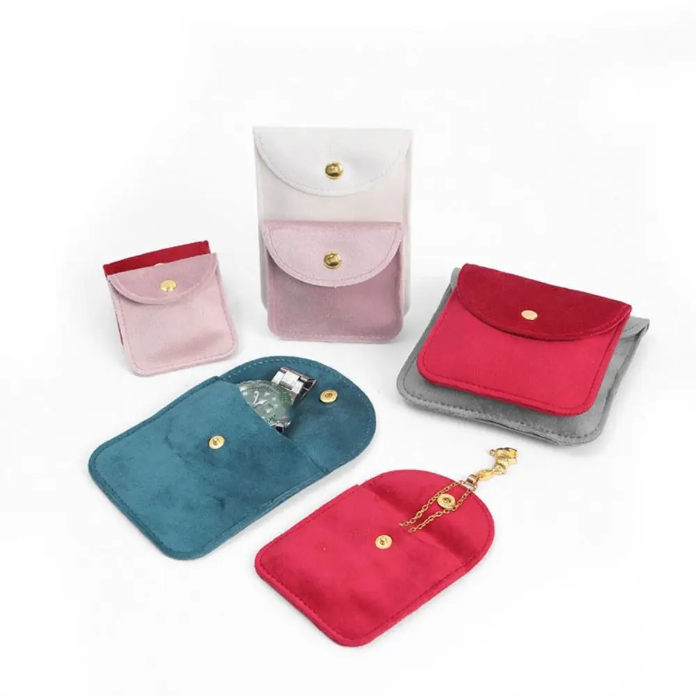 

5Pcs Velvet Jewelry Packing Bag Bracelet Earrings Rings Necklace Jewelry Storage Case Large Capacity Organizer