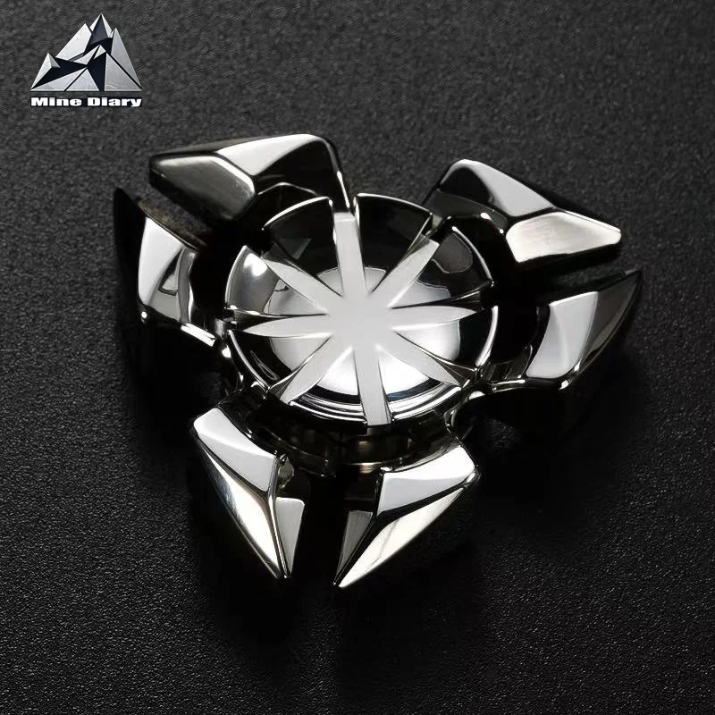Futuristic Punk Style EDC Fidget Spinner Stainless Steel Cool Fidget Toy ADHD Concentration Tool  Desktop Stress Relief Toys