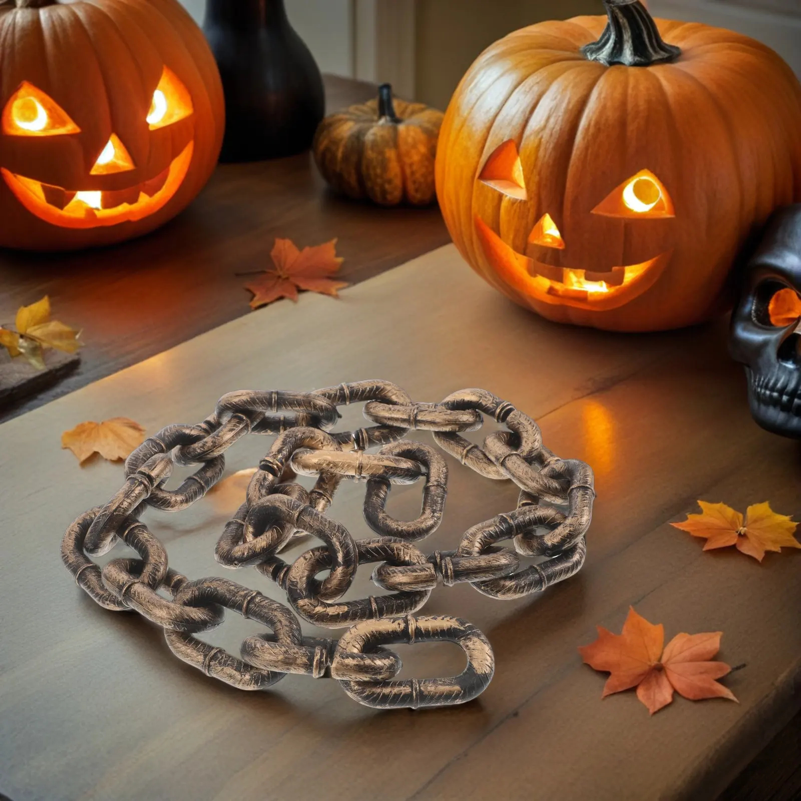 

Набор из 3 пластиковых цепей для Хэллоуина: реалистичный дизайн, легкий вес, жуткий декор для вечеринок, дома с привидениями, косплея и костюмов