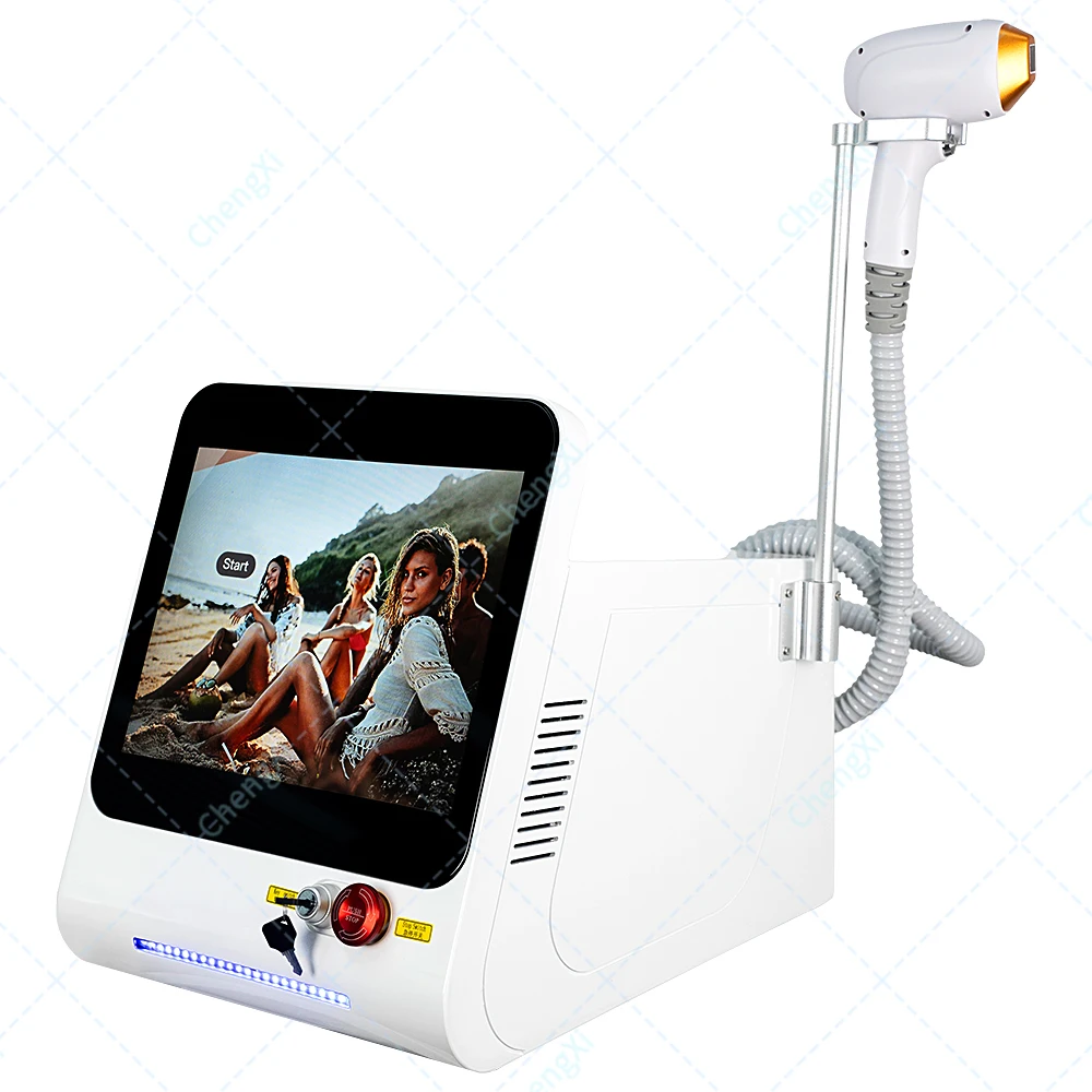 Professional 808nm Diode Laser Hair Removal Machine with Cooling Head Painless Laser Epilator Face Body Hair Removal