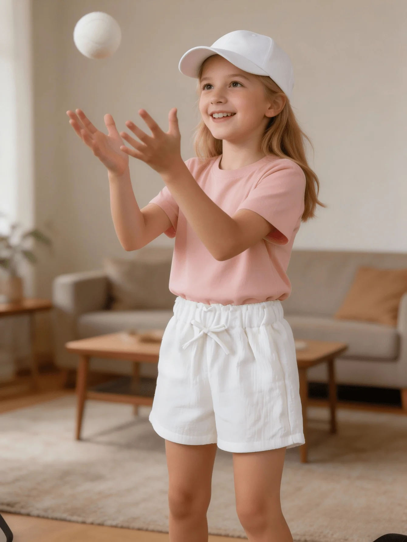 3-teiliges Set: Leichte, atmungsaktive Shorts für Kleinkinder (2-11 Jahre) mit elastischem Bund und Schleifendekor – Sommerliche Freizeitshorts für den Alltag – Detail 7