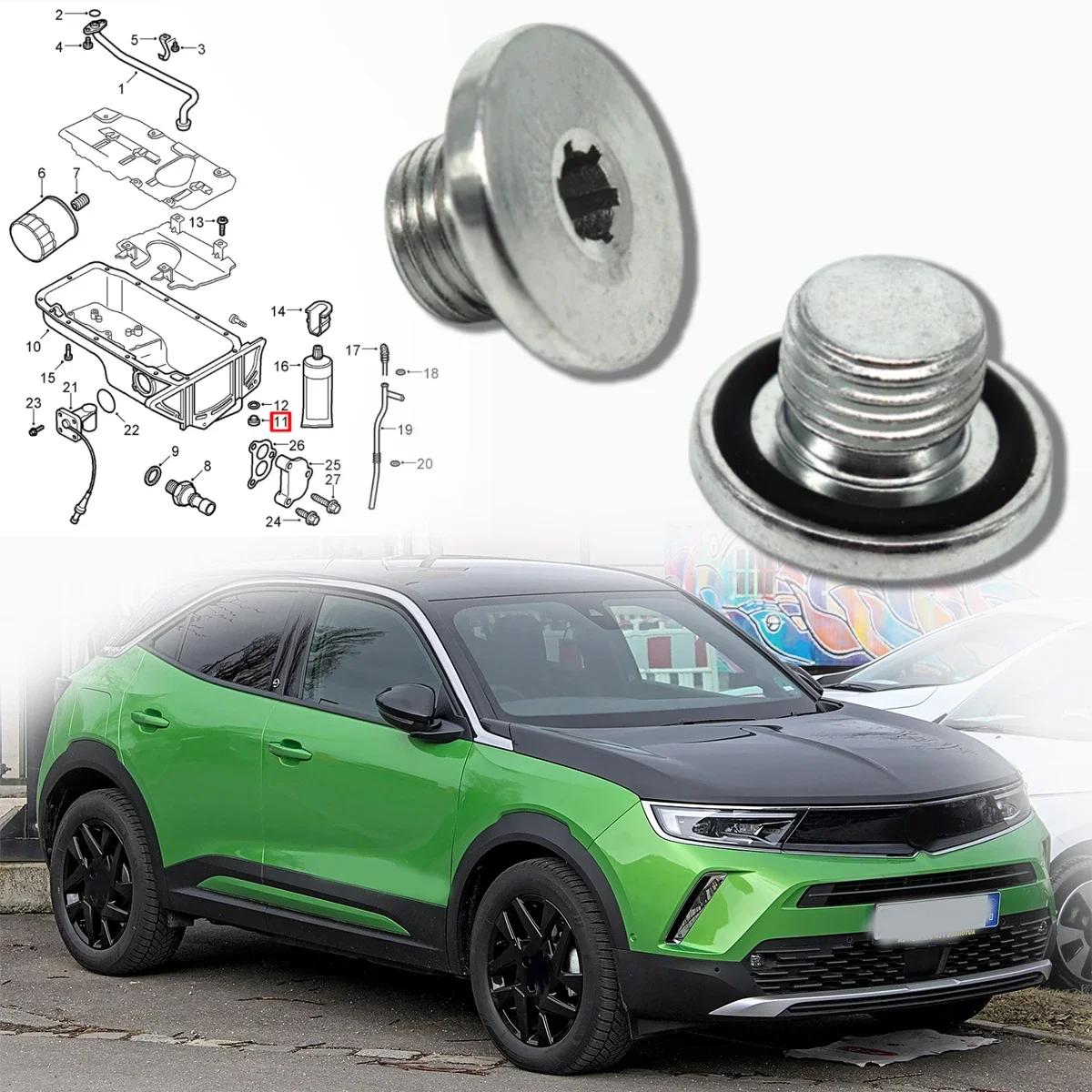 

Engine Oil Drain Sump Plug Bolt Screw for Opel Vauxhall ADAM Agila ASTRA F G H J COMBO Accessories Seal Washer Metal Spare Parts