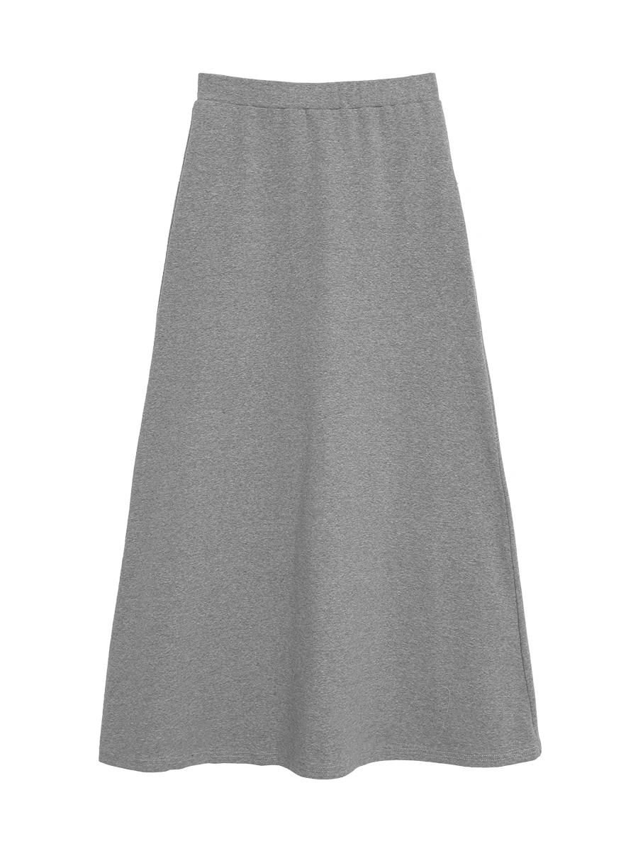 ハイウエスト A ライン ミニスカート レディース グレー 韓国風デザイン センセーション ボディコン スカート 春夏新作 G スタイル