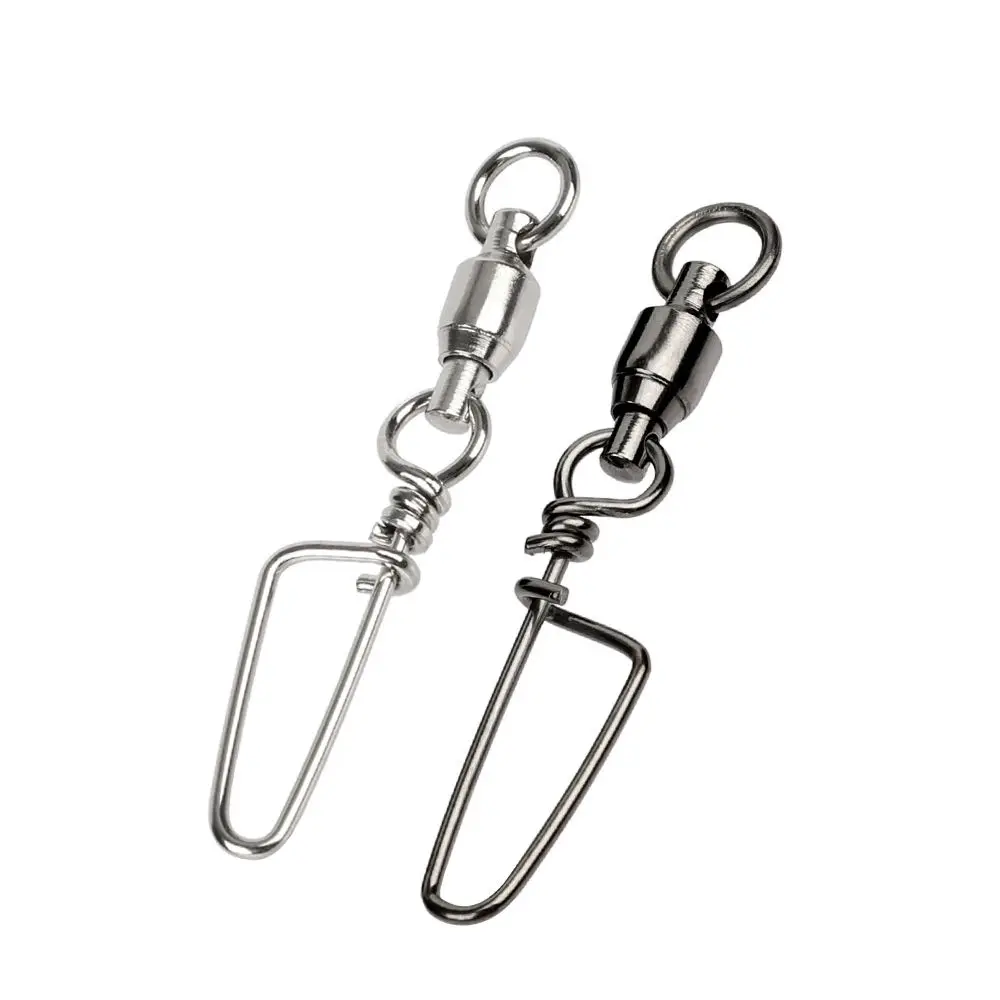 

Connector Corrosion Resistant High Rolling Swivel Fishing Accessories Ball Bearing Connector Coastlock Snap Fishing Swivels