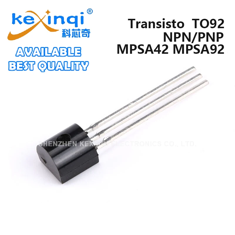 (10pcs) MPSA42, MPSA92, A42, A92, NPN/PNP High-Voltage Transistors TO-92 0.5A/300V