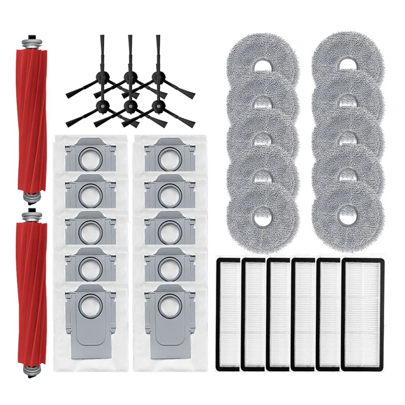 Per Roborock Qrevo Pro / Qrevo Maxv / Qrevo S / Qrevo Plus parti di ricambio del sacchetto della polvere del filtro della spazzola laterale principale
