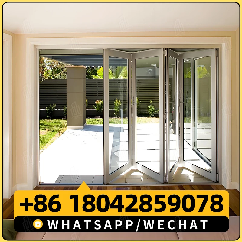 Orkaanbestendige buitenste Bi-vouwdeur Aluminium Bifold Glass Exterieur Aluminium Bi-vouwdeuren