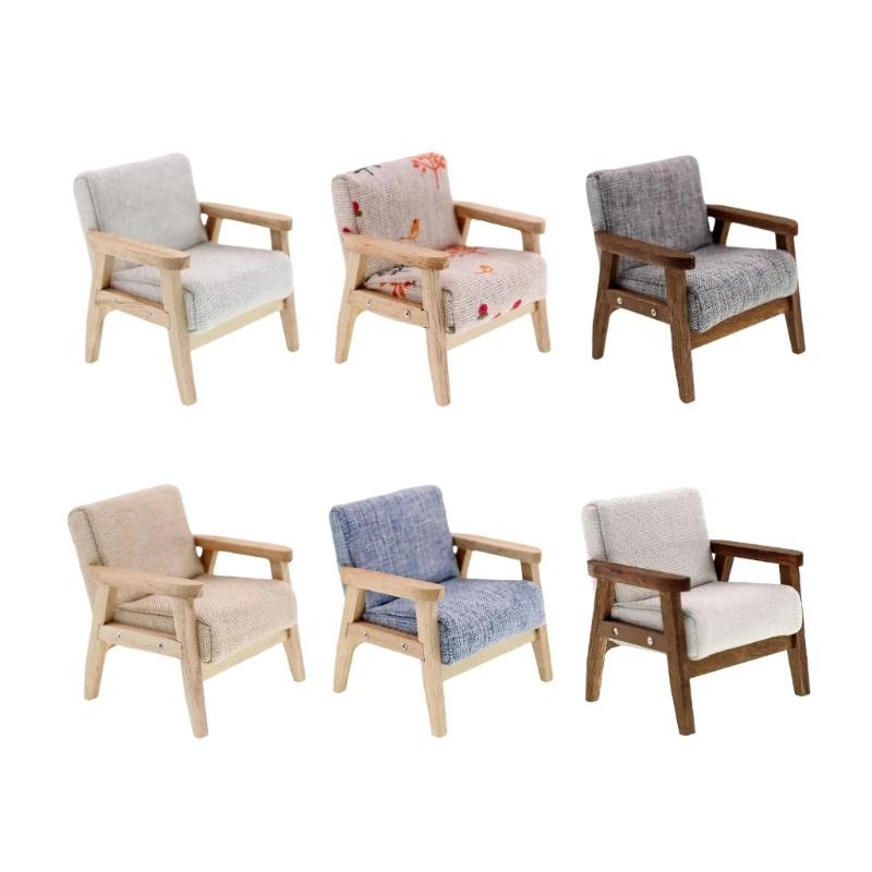 

Mini Furniture Chair Miniature for Room Boxes, Displays, and Shelf Layouts 15UB