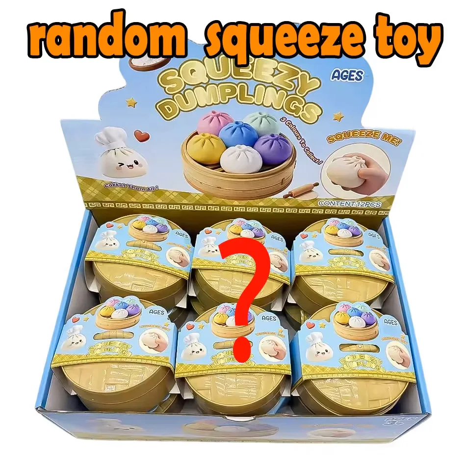 Glitzernde Dumpling-Squishies Spielzeug - Buntes Sensorisches Fidget-Spielzeug Anti-Stress Quetschbälle Mystery Box Baozi Dumpling