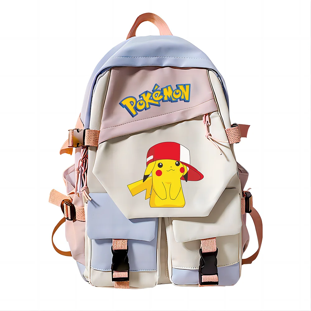 Plecak Pokemon Cartoon Pikachu Tornister o dużej pojemności Fashion Boys Powrót do przyborów szkolnych dla uczniów