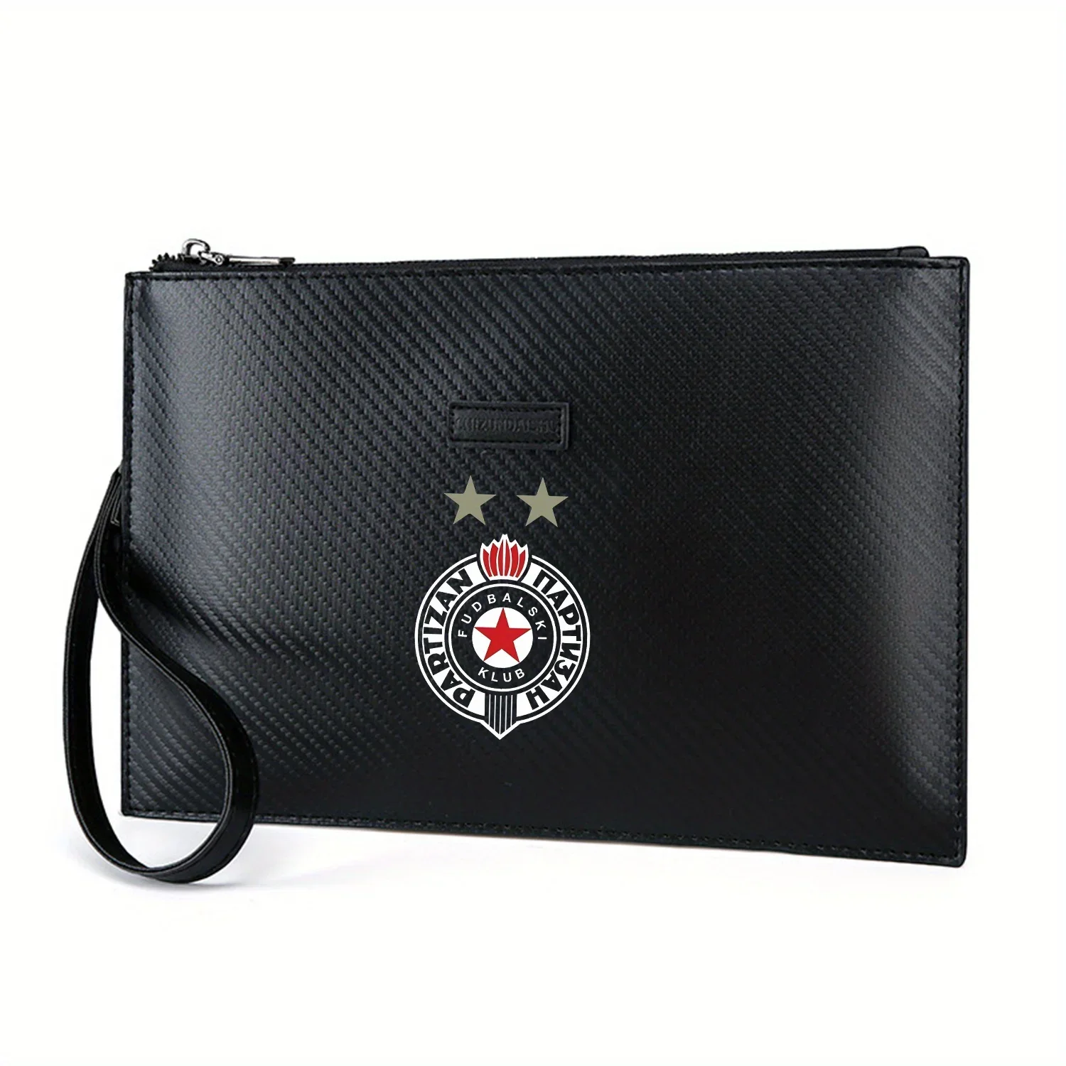 Stars red star club emblem sports Elegant Printed PU Men's Handbag Fashionable and Practical for Everyday Carry