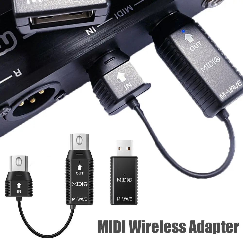 Mini Guitar Accessories Support Wins System MIDI to USB Wireless Adapter MIDI Controller Transmission Cable