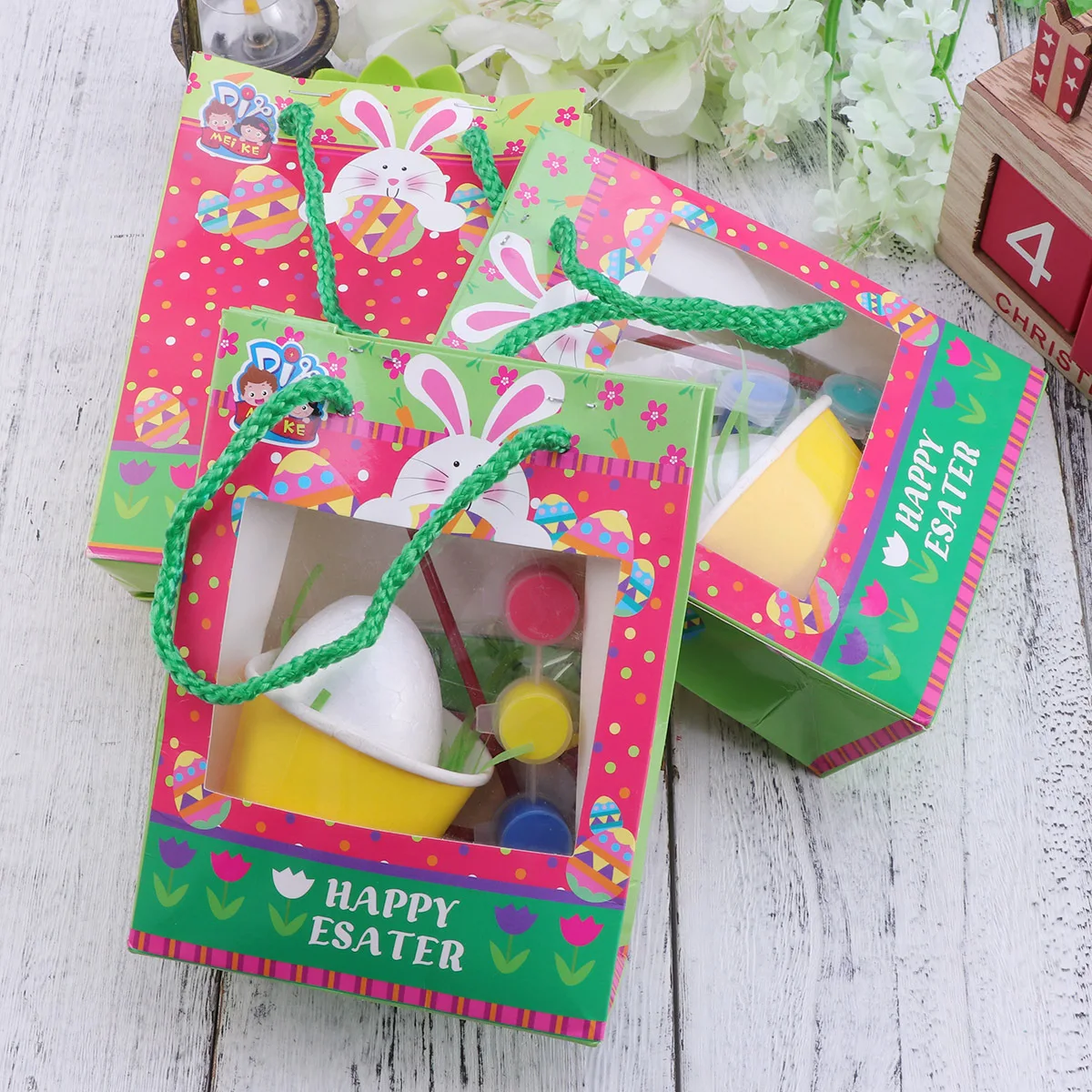 Kit colorido de huevos de Pascua DIY, materiales de artesanía creativos para niños, proyecto de arte educativo, regalo divertido para preescolar